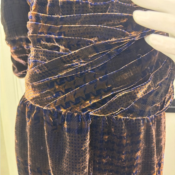 Danny Nguyen Couture Vintage Elegant Brown Velvet Dress. #229 - Picture 6 of 13
